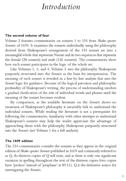 Shakespeare's Sonnet Philosophy Volume 2